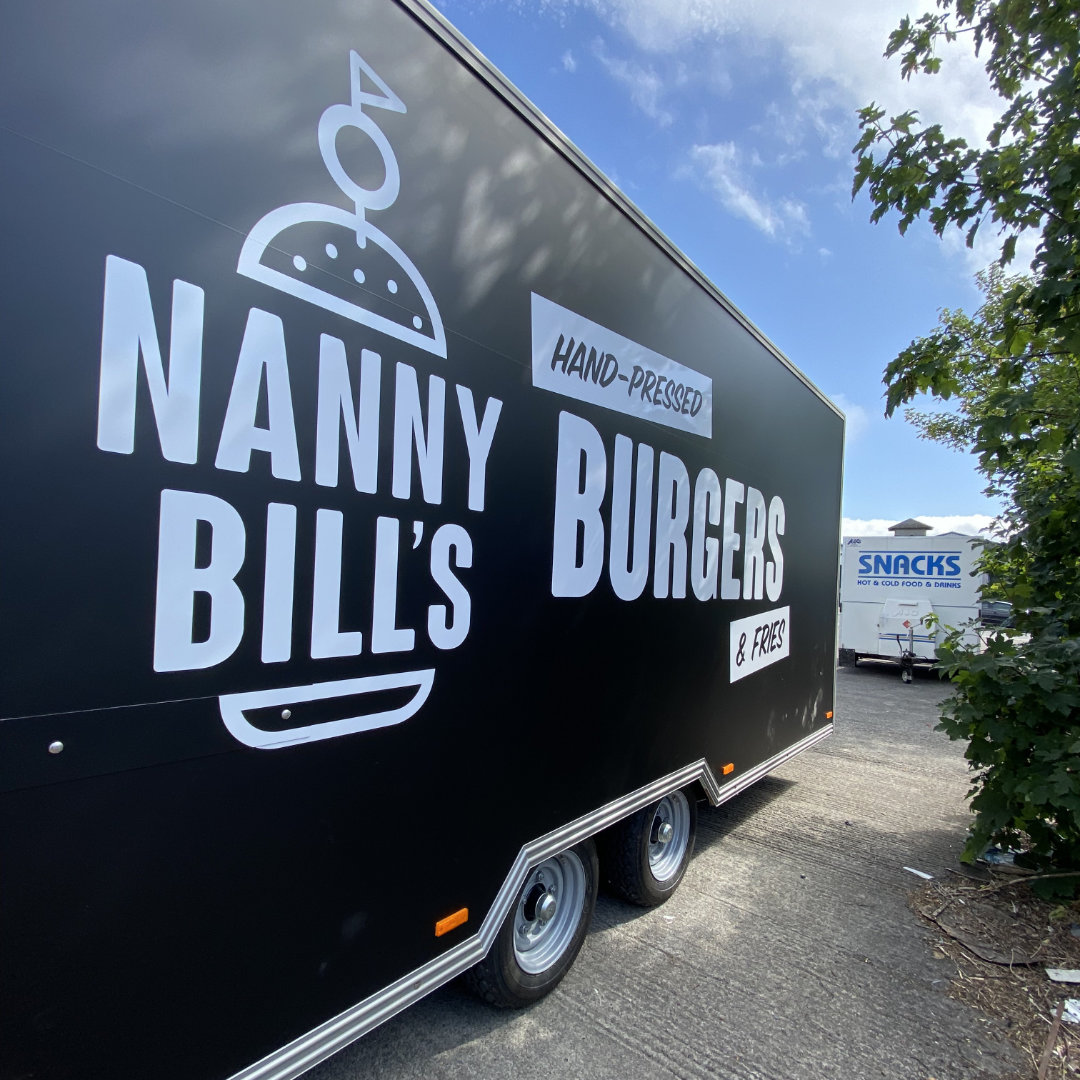 Nanny Bill's Burgers Trailer Side View